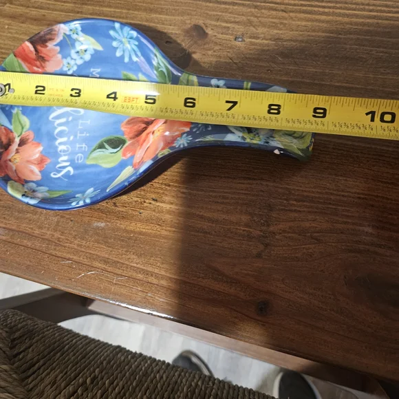 The Pioneer Woman Blue and Red Floral Spoon Rest - Picture 4 of 5